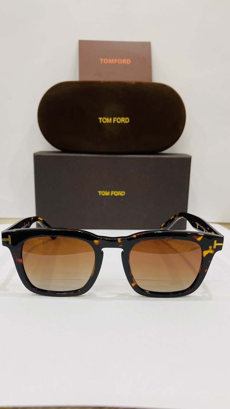 TOM FORD DESENLİ ÇERÇEVE KAHVE ŞEFFAF CAM