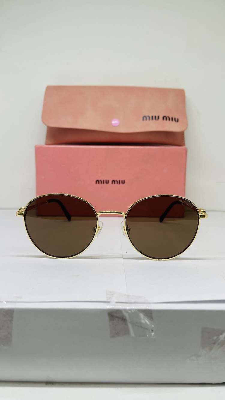 MIU GOLD ÇERÇEVE SİYAH ŞEFFAF CAM