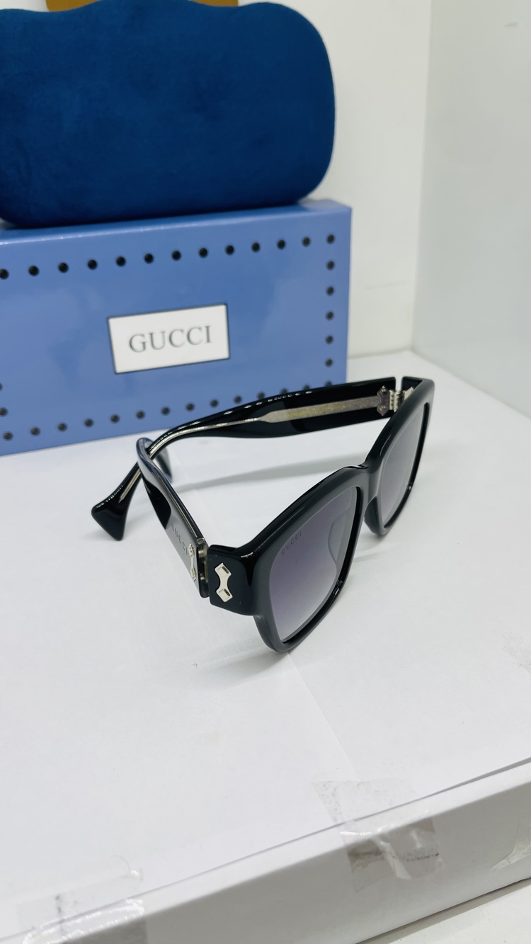 GUCCİ SİYAH ÇERÇEVE SİYAH ŞEFFAF CAM