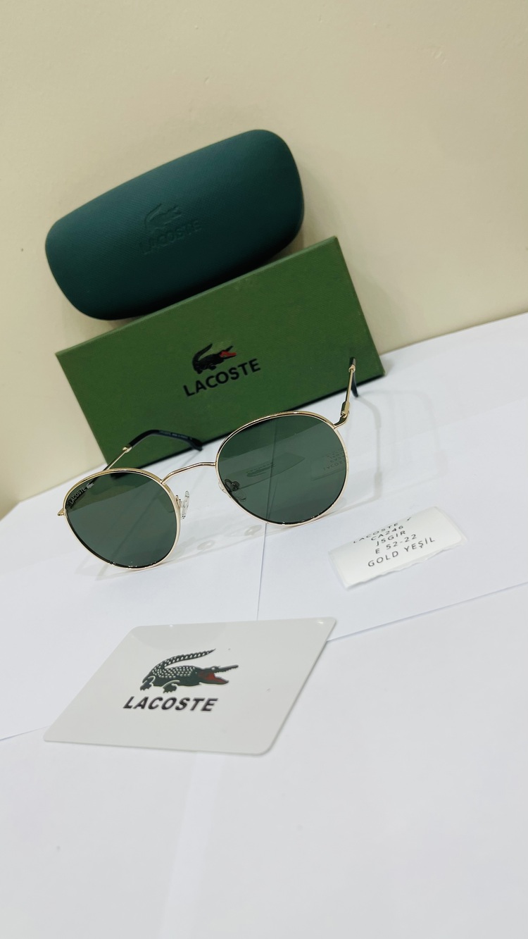 LACOSTE GOLD ÇERÇEVE YEŞİL ŞEFFAF CAM