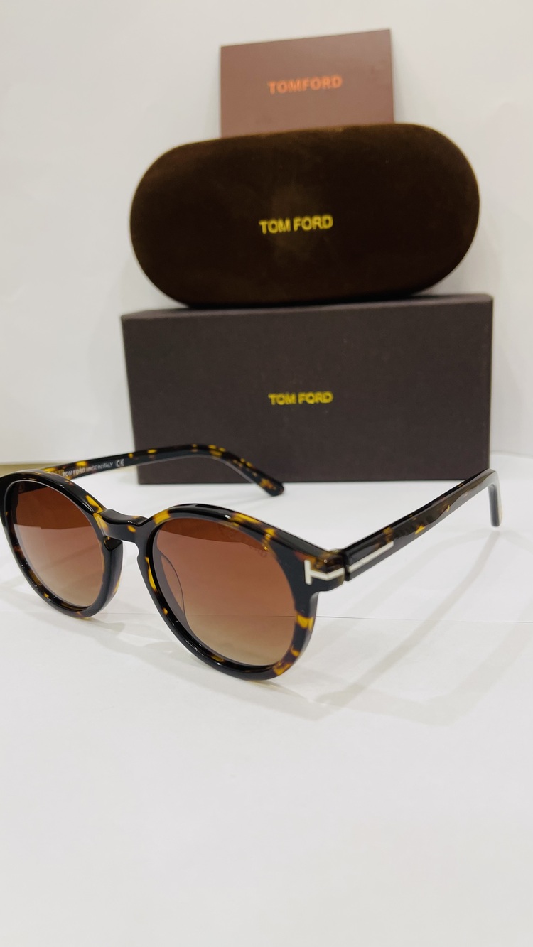 TOM FORD DESENLİ ÇERÇEVE KAHVE ŞEFFAF CAM