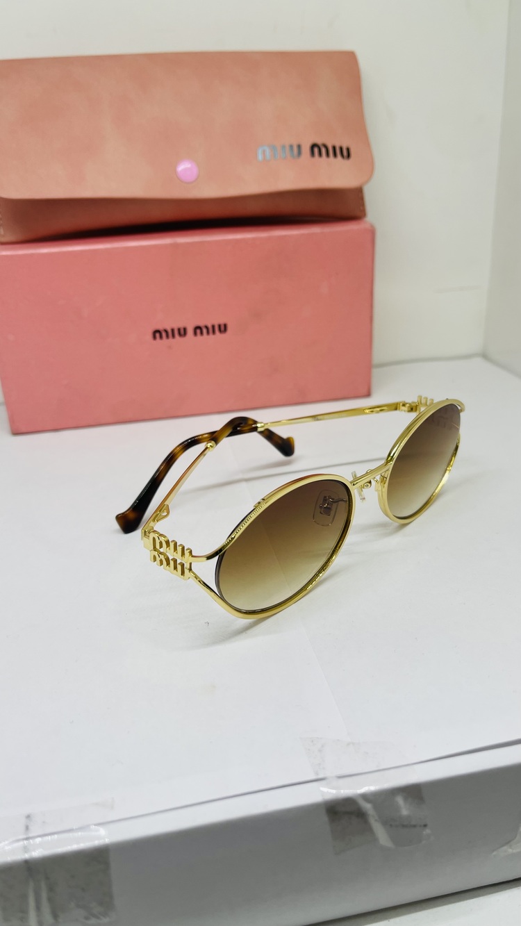 MIU GOLD ÇERÇEVE KAHVE ŞEFFAF CAM