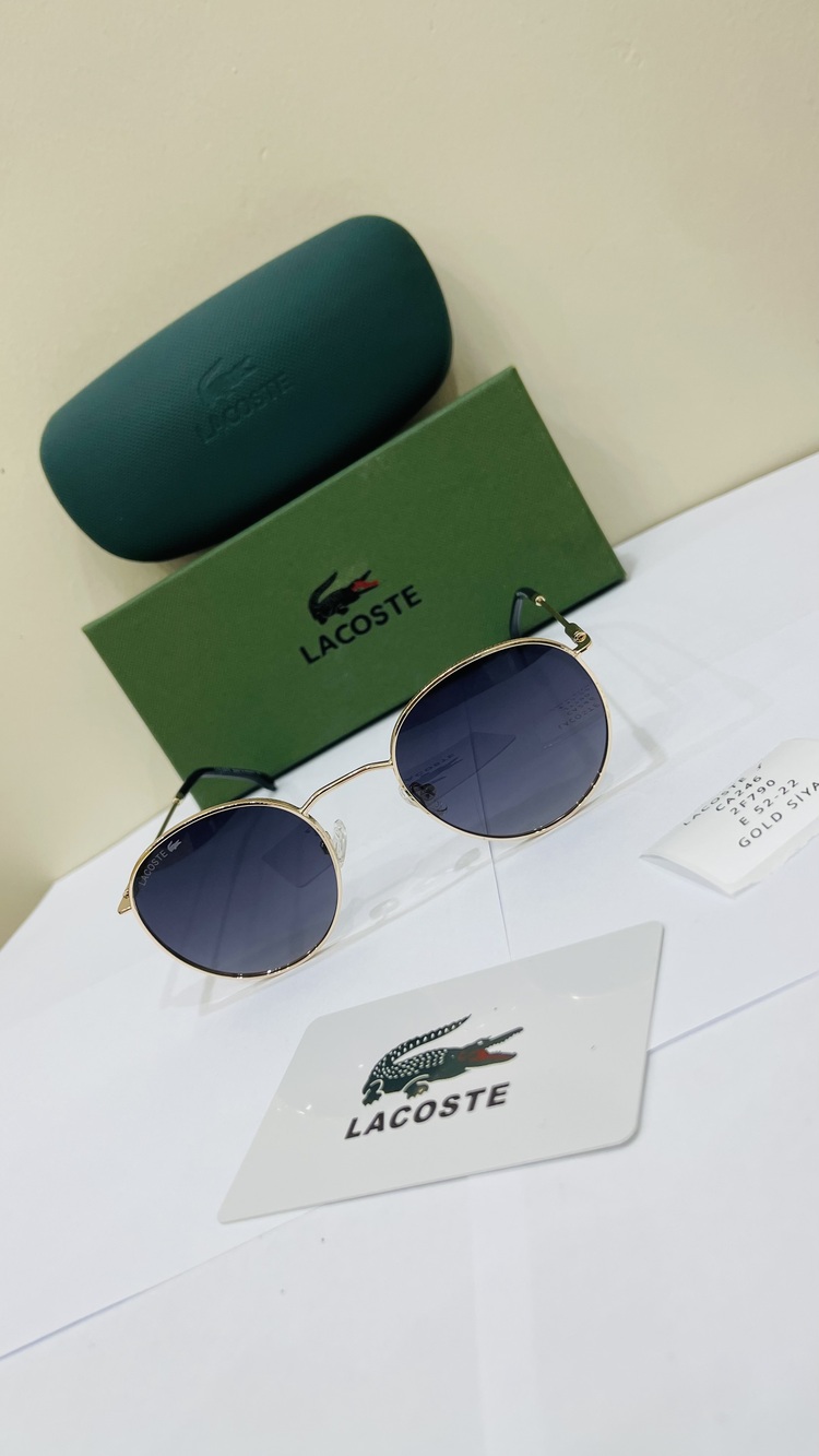 LACOSTE GOLD ÇERÇEVE MAVİ ŞEFFAF CAM
