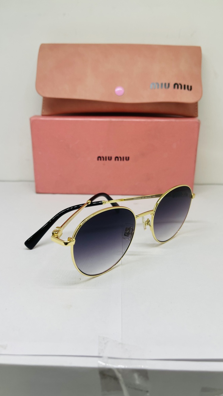 MIU GOLD ÇERÇEVE SİYAH ŞEFFAF CAM
