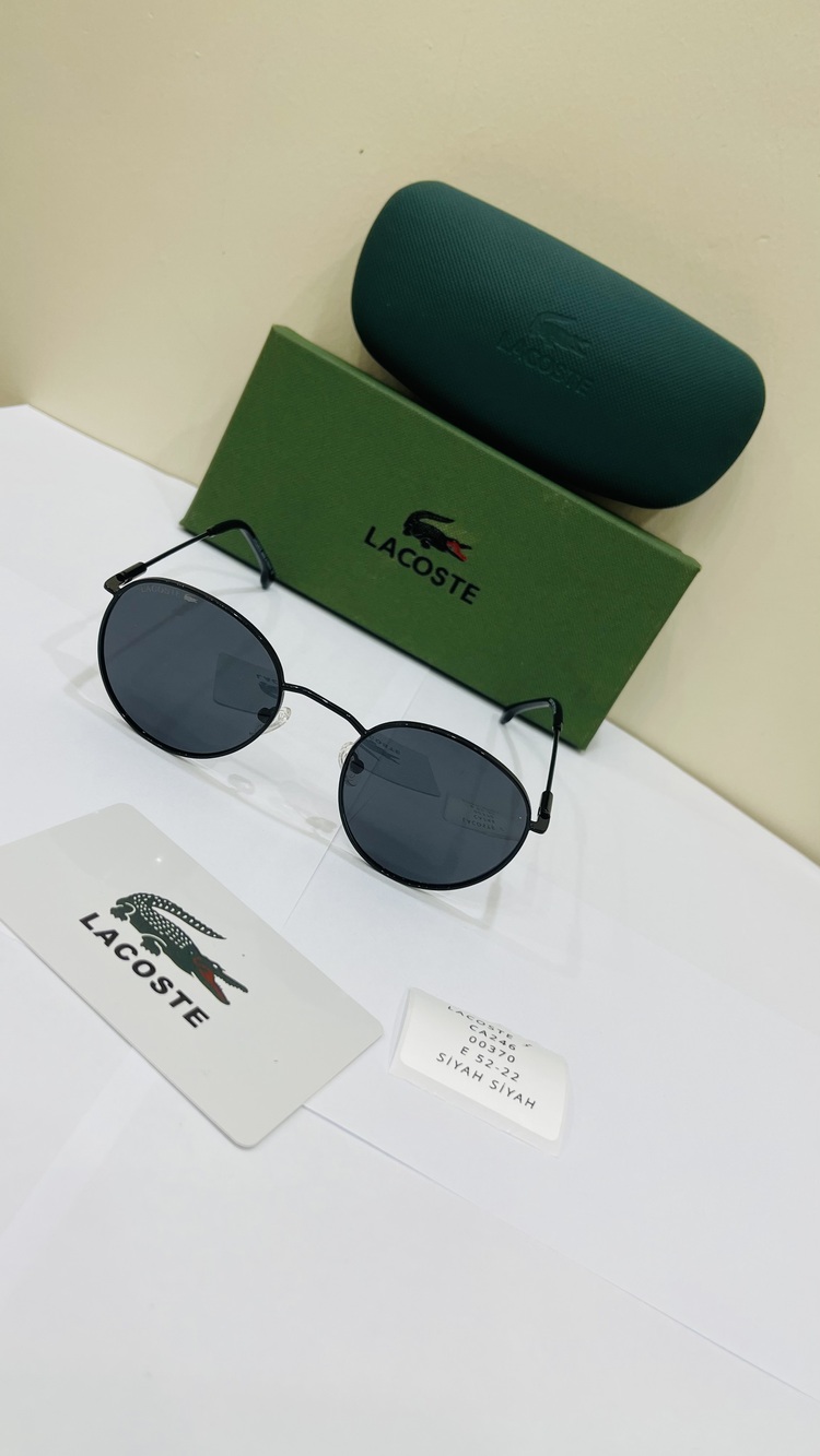 LACOSTE SİYAH ÇERÇEVE SİYAH ŞEFFAF CAM
