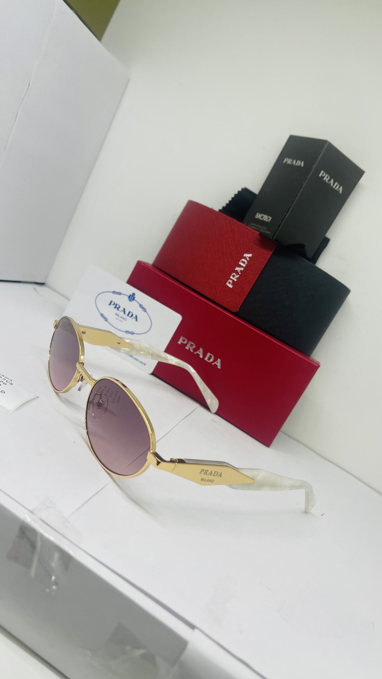 PRADA GOLD ÇERÇEVE PUDRA ŞEFFAF CAM