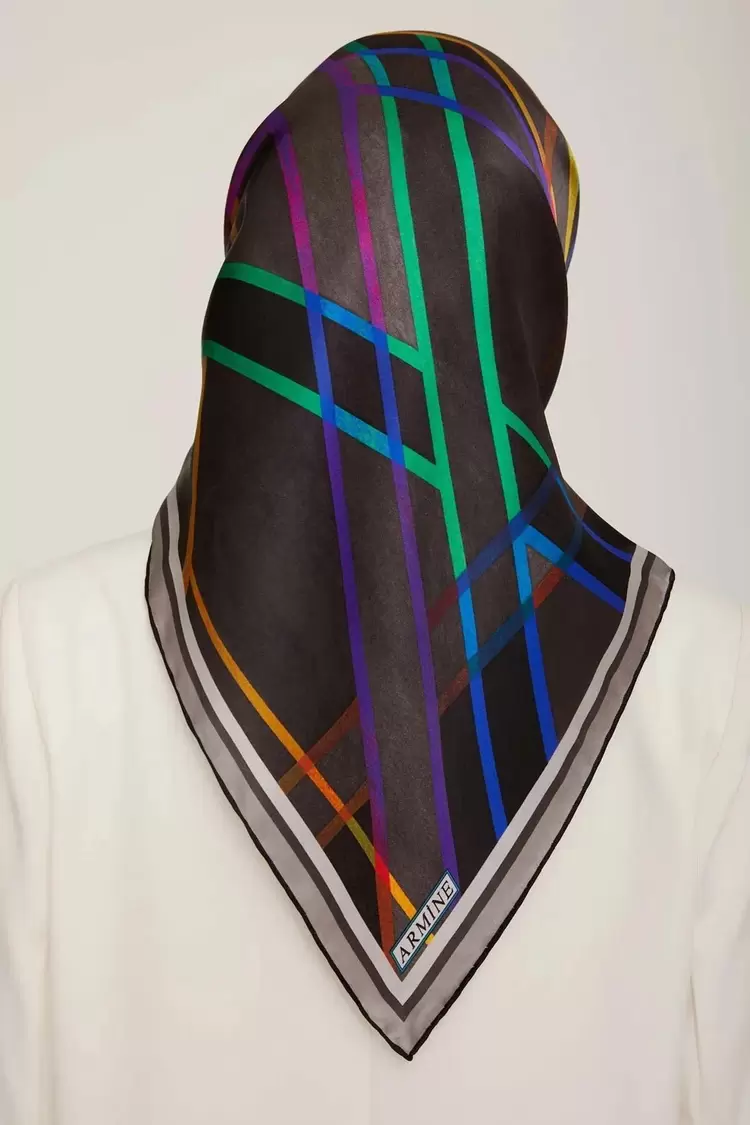 ARMİNE Nostalji Twill İpek Eşarp 8843-07