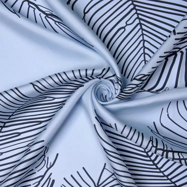 ZERAFETİM Yaprak Desen İpek Twill Eşarp