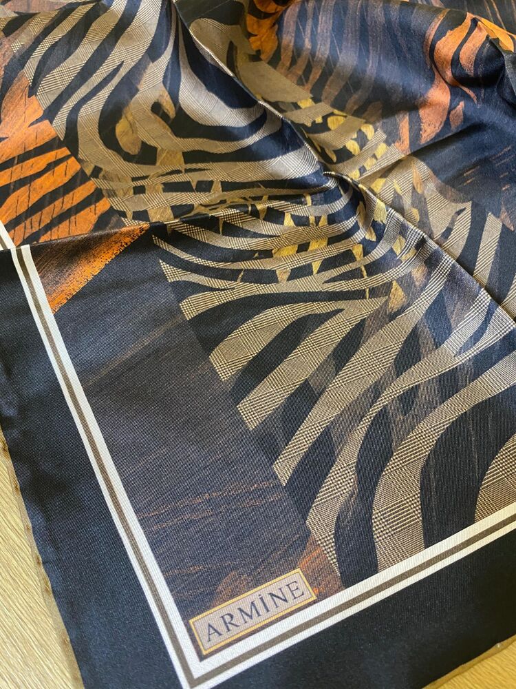ARMİNE Nostalji Twill İpek Eşarp 8837D-01