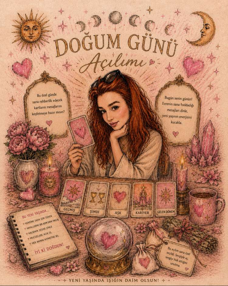 Doğum Günü Açılımı – Yeni Yaşın Enerjisi ve Sezgisel Yol Haritası ✨