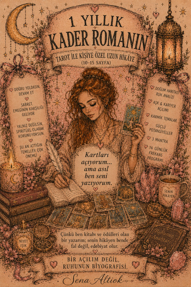 1 yıllık Kader Romanın – + Tarot ile Kişiye Özel Uzun Hikâye (10-15 Sayfa)