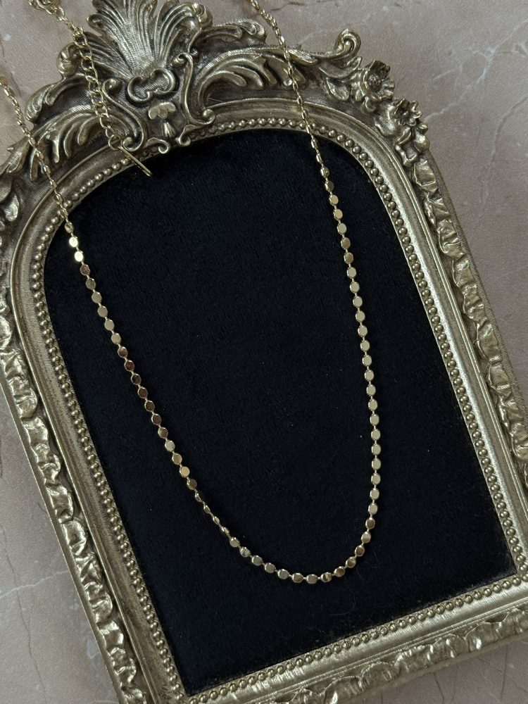 Çelik Gold Ezme Zincir Kolye