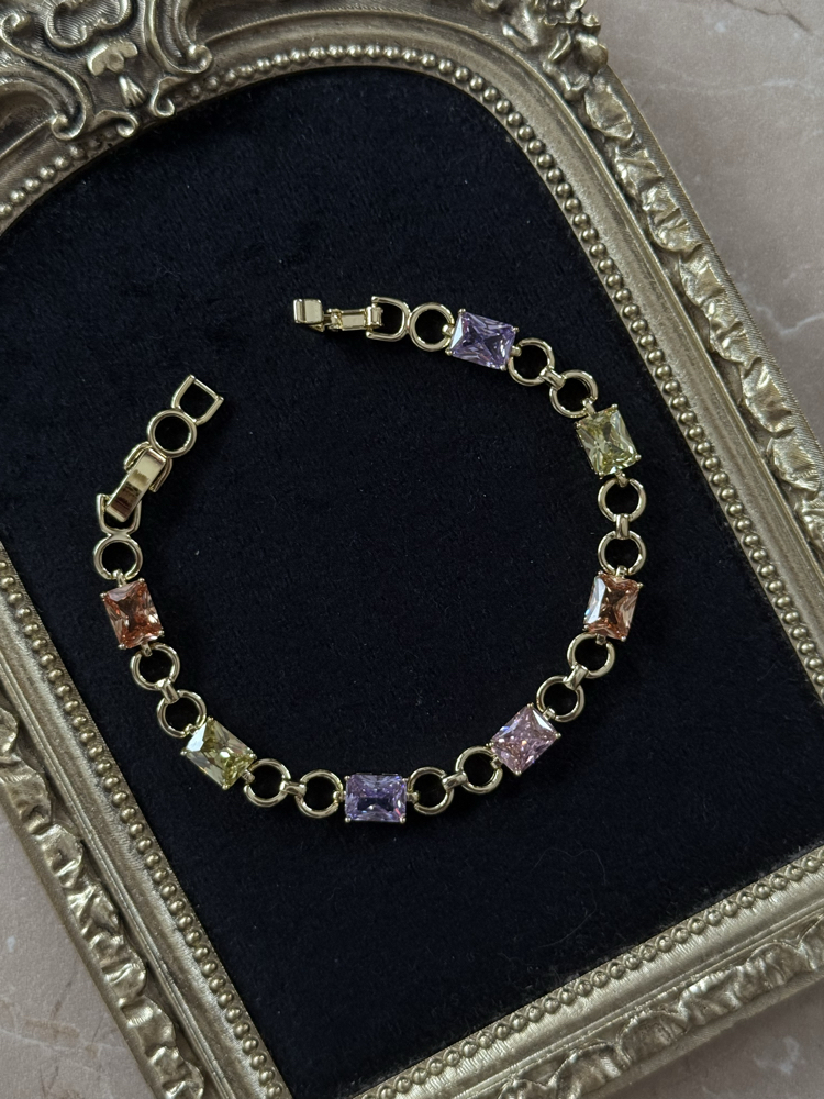 Xuping Gold Pembe Mor Bileklik