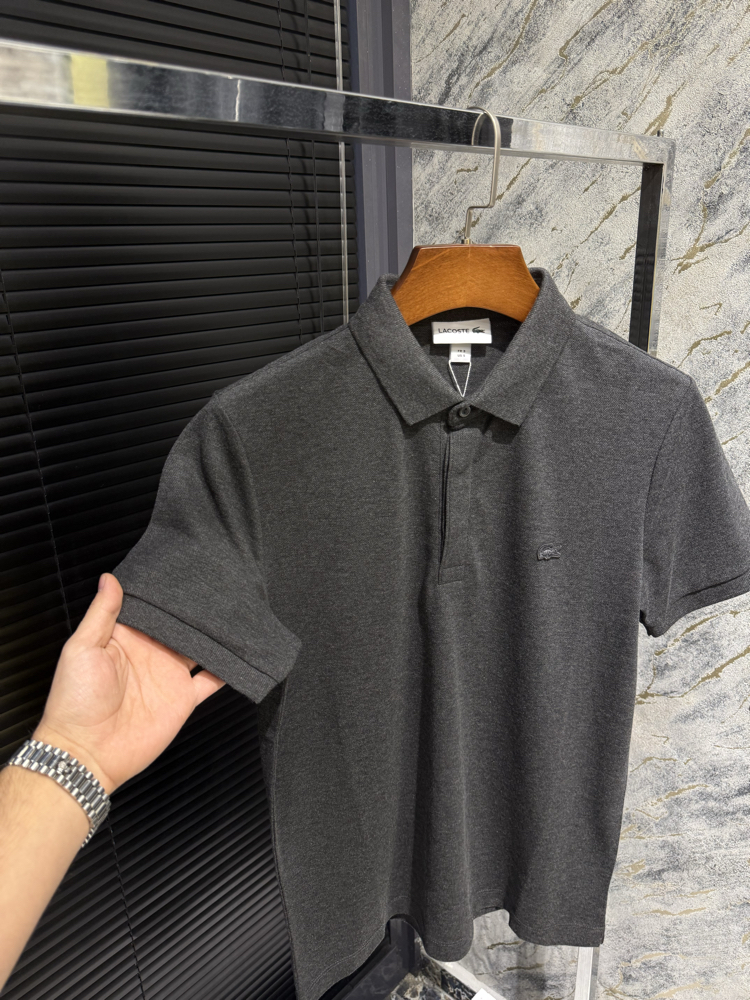 Premıum Lacoste Gri Polo Yaka