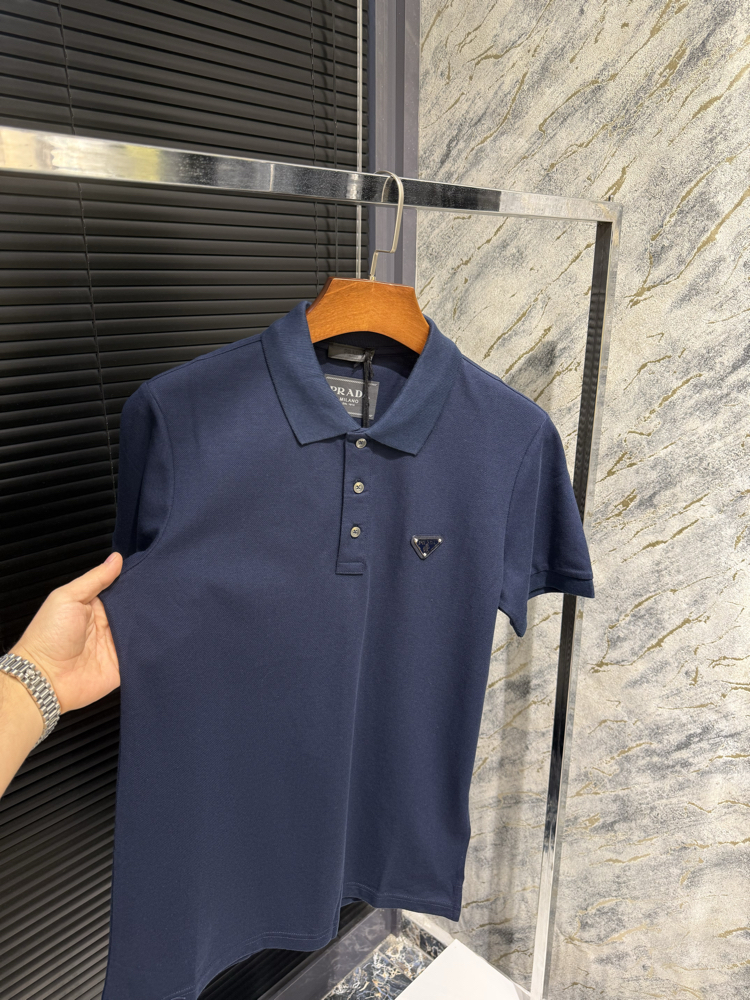 Premıum Prada Lacivert Polo Yaka