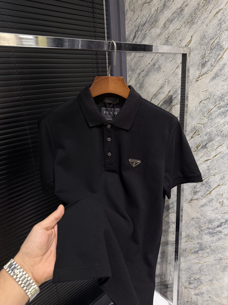Premıum Prada Siyah Polo Yaka