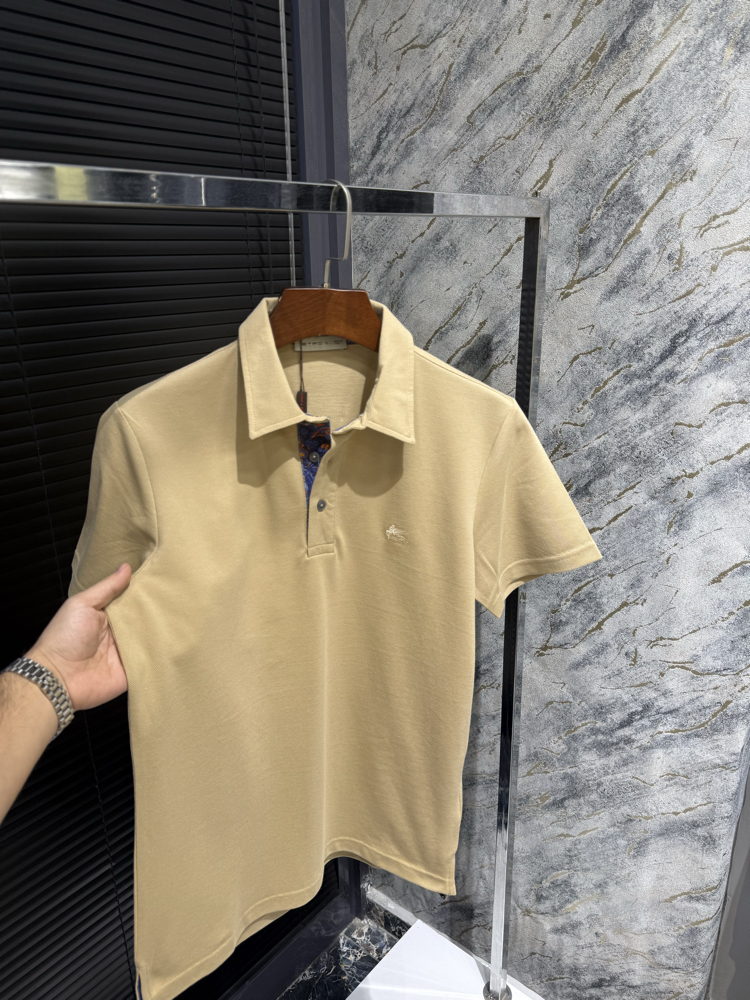 Premıum Vızon/Bej Rengi Polo Yaka | Etro Detay Yaka