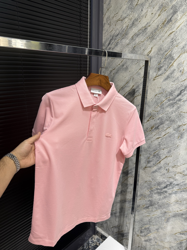 Premıum Lacoste Pembe Polo Yaka