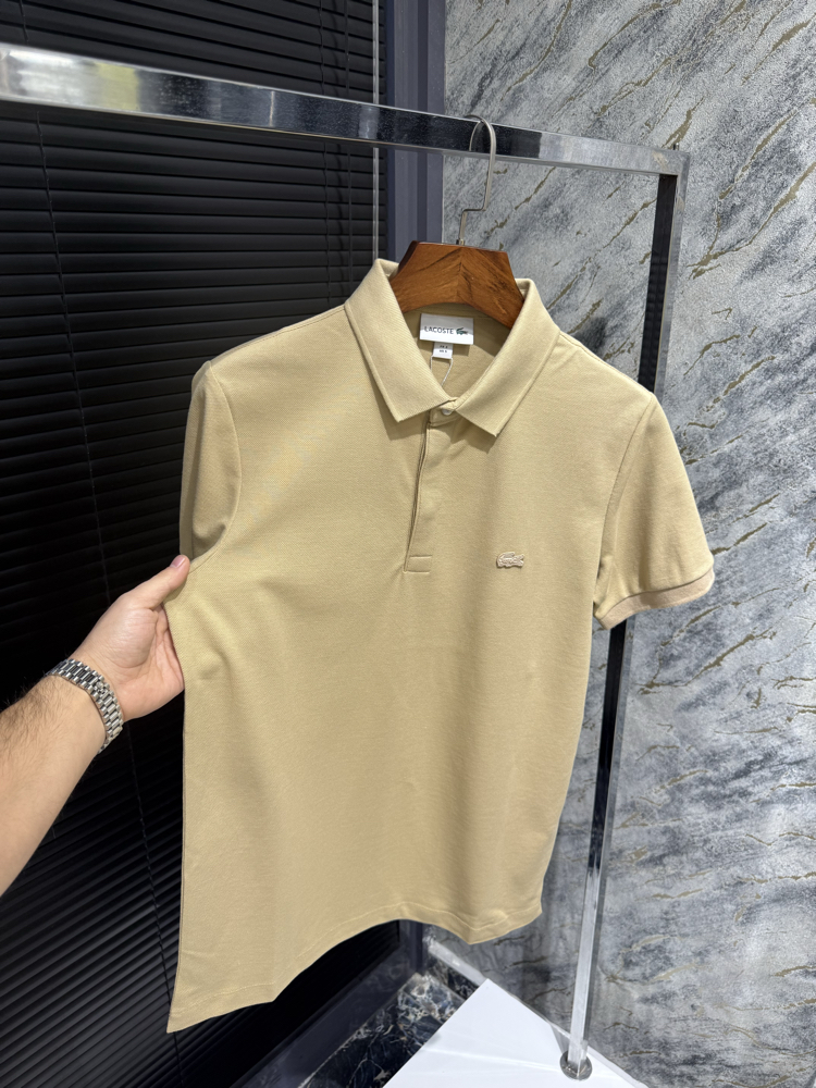 Premıum Lacoste Vızon/Bej Polo Yaka