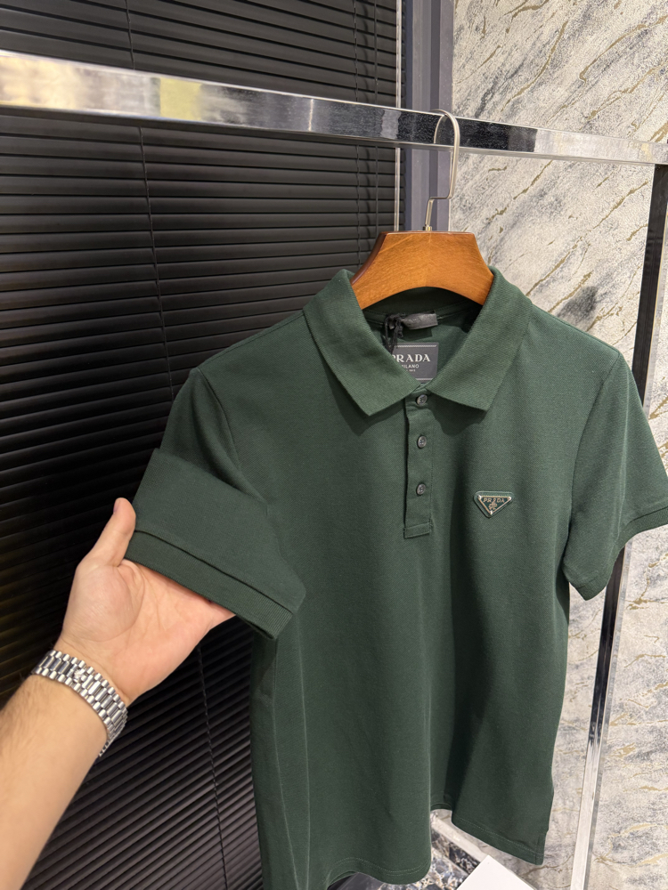 Premium Yeşil Prada Polo Yaka