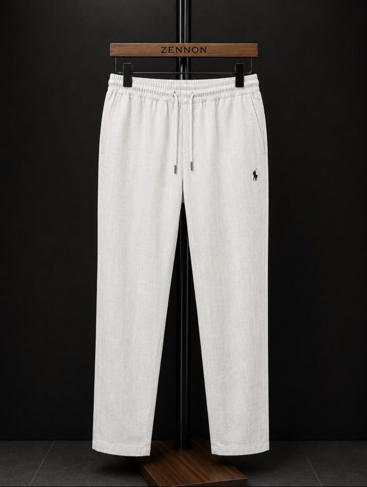 RALPH LAUREN İthal  %100 Keten Pantolon Beyaz