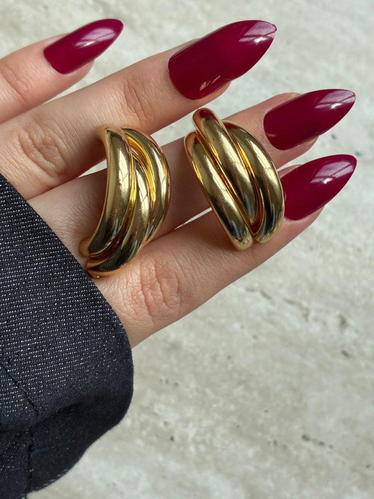 Gold Dalga Küpe