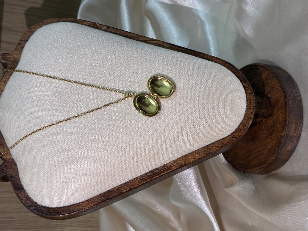 Flora Blue Vintage Locket Kolye