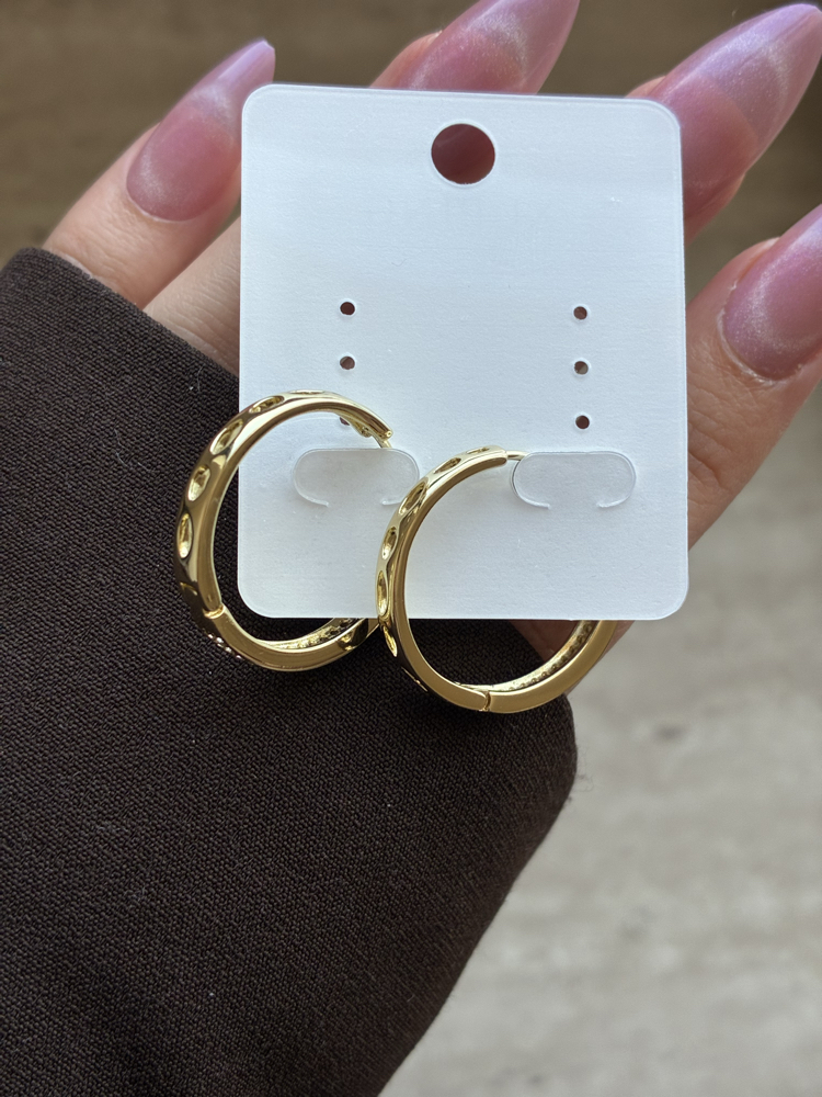 Xuping | Gold Minimal Halka Küpe