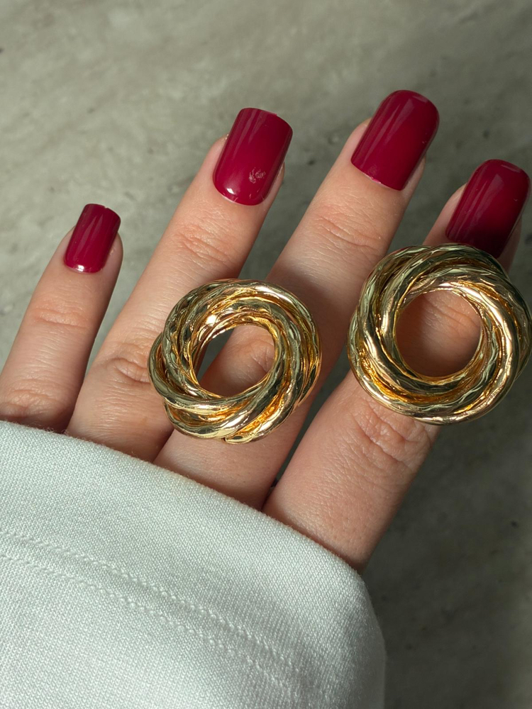 Halka Doku Gold Küpe