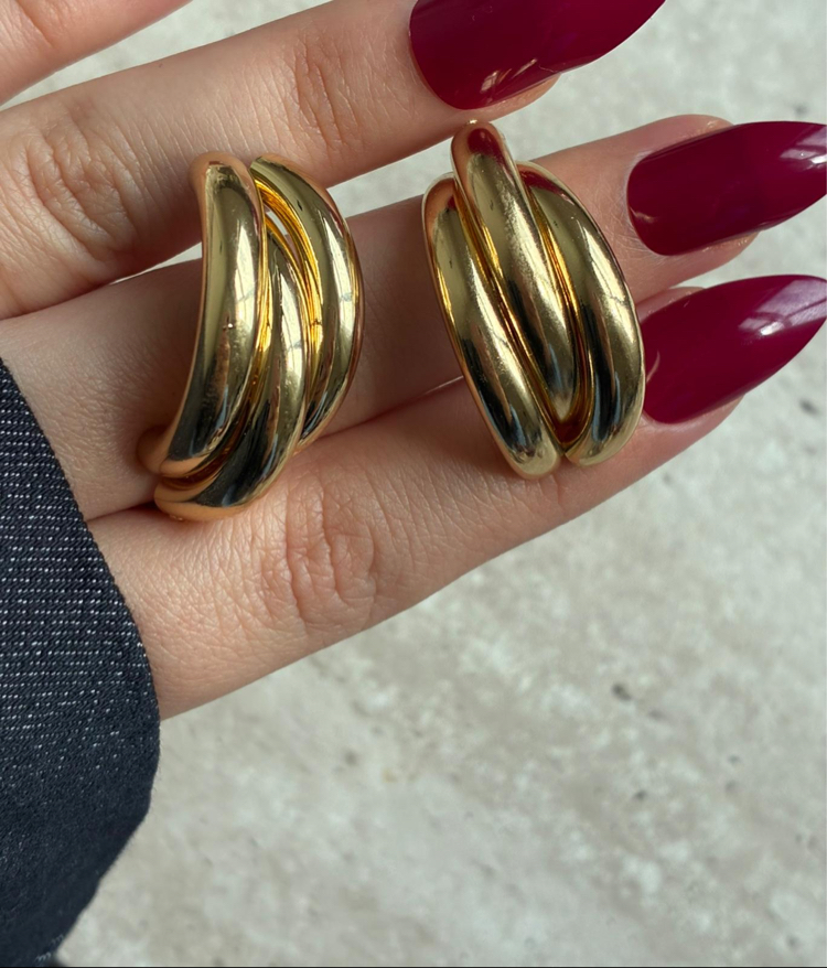 Gold Dalga Küpe