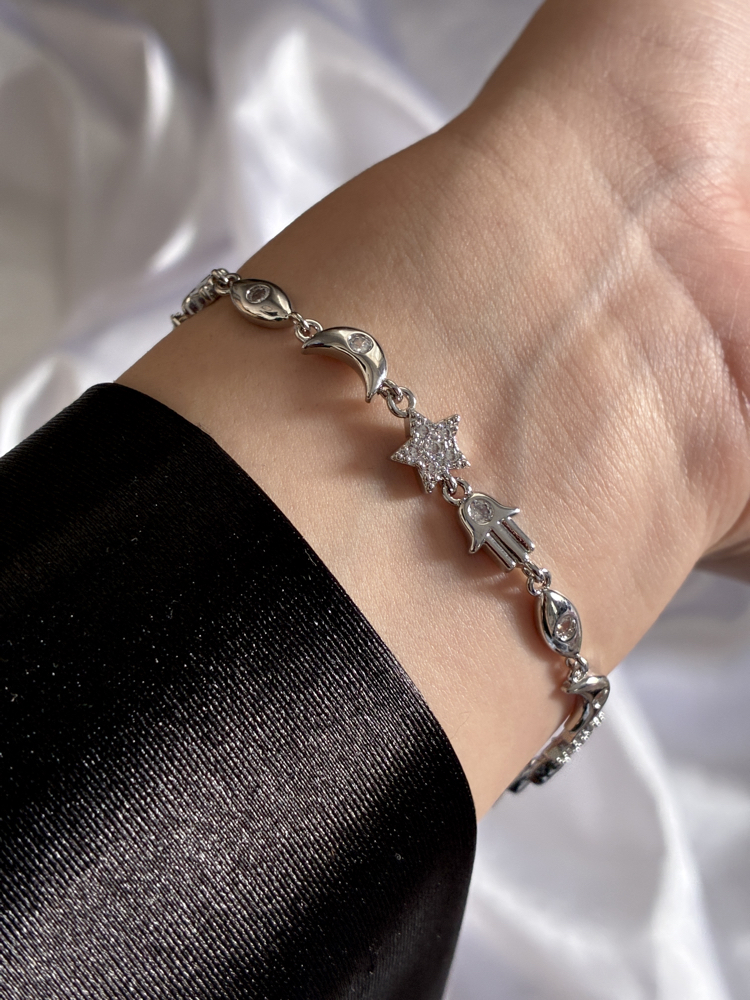 VİP | Hamsa Silver Bileklik 