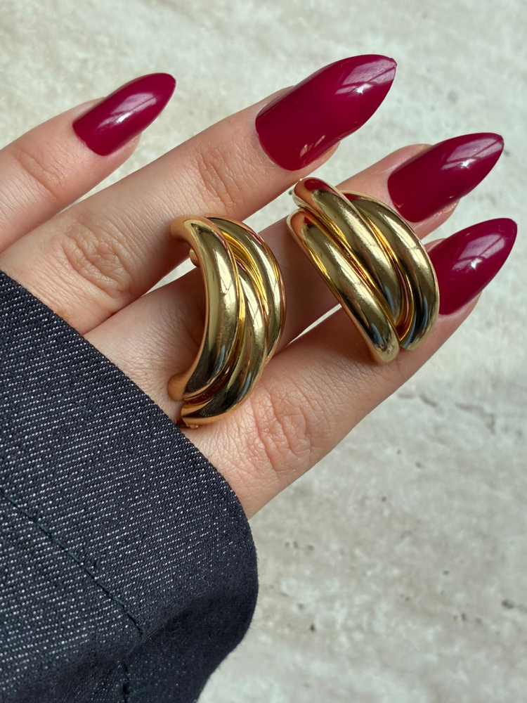 Gold Dalga Küpe