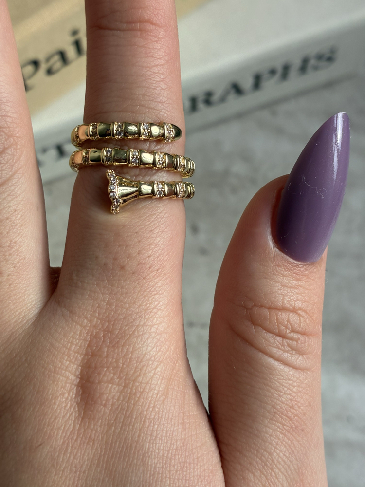 Serpent Glow Gold Ayarlanabilir Yüzük