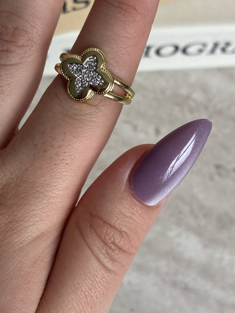 Clover Shine Taşlı Ayarlanabilir Yüzük
