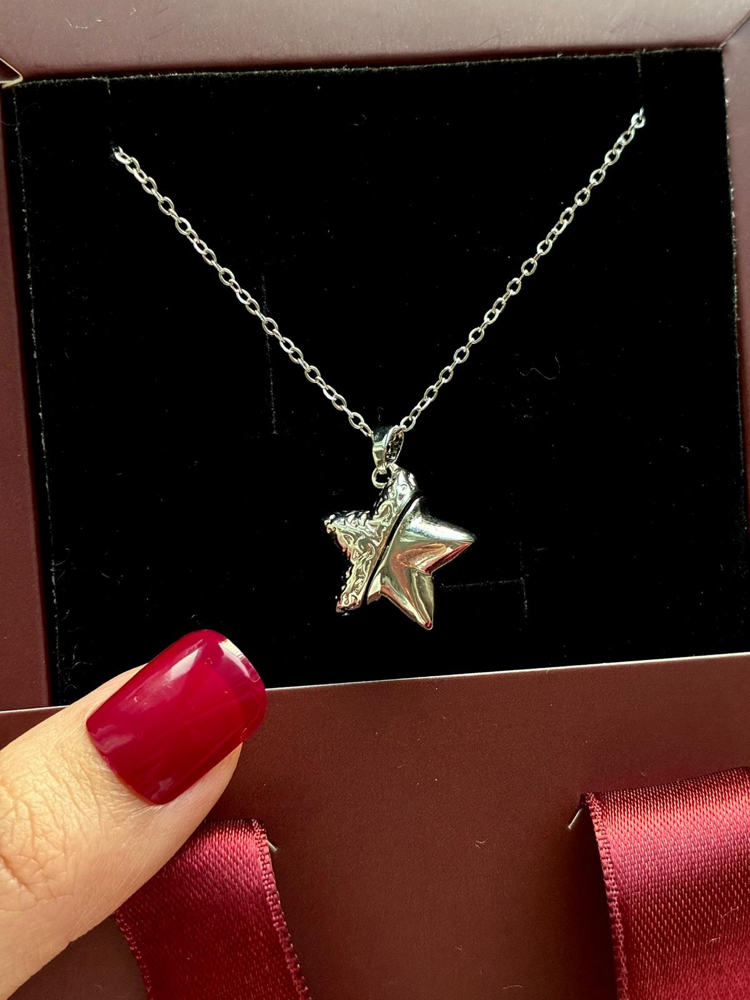Çelik | Love Star Kolye Silver