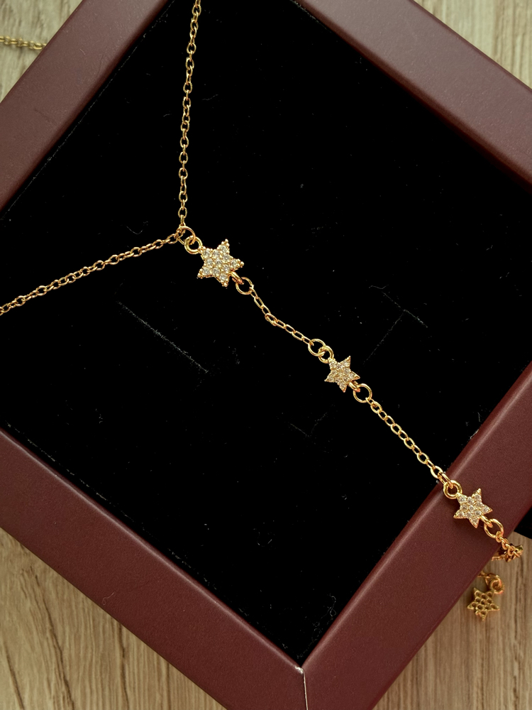 Çelik | Parıltı Yıldız Y Kolye