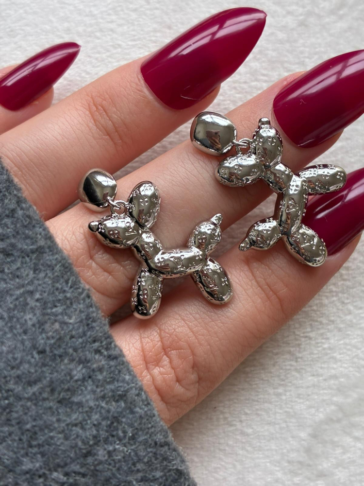 Balloon Dog Küpe | Modern Tasarım Silver Küpe