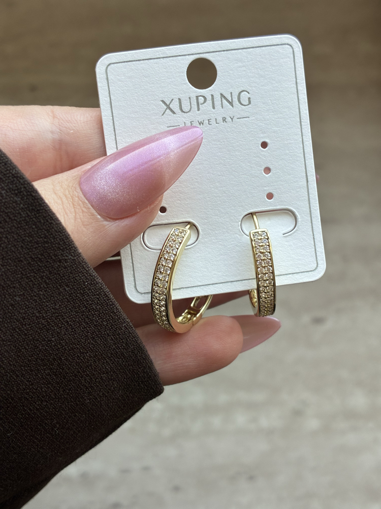Xuping | Gold Minimal Halka Küpe