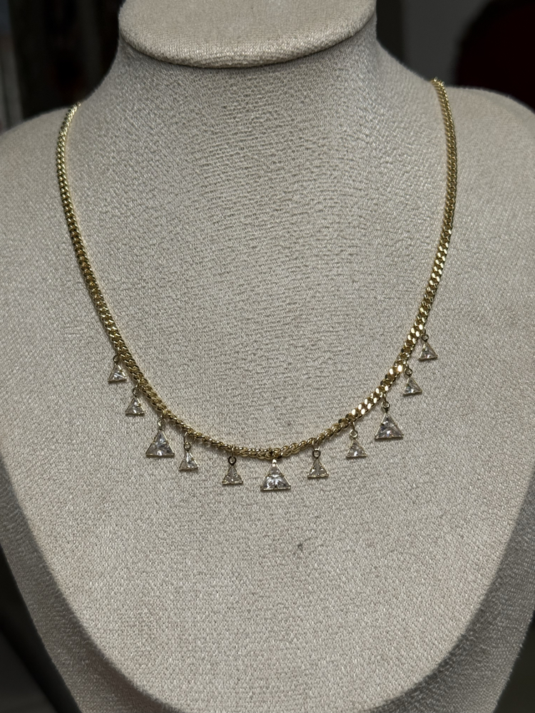 Taşlı 14K Kolye