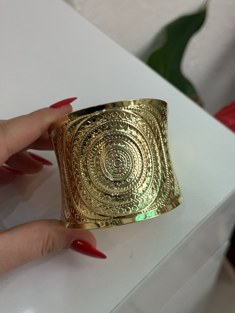 Gold Desenli Kelepçe 