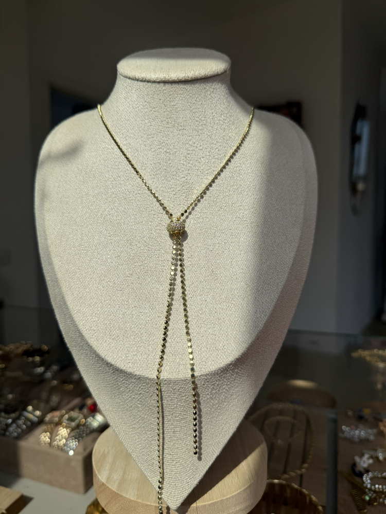 Fully Yuvarlak Taşlı Charm Kolye