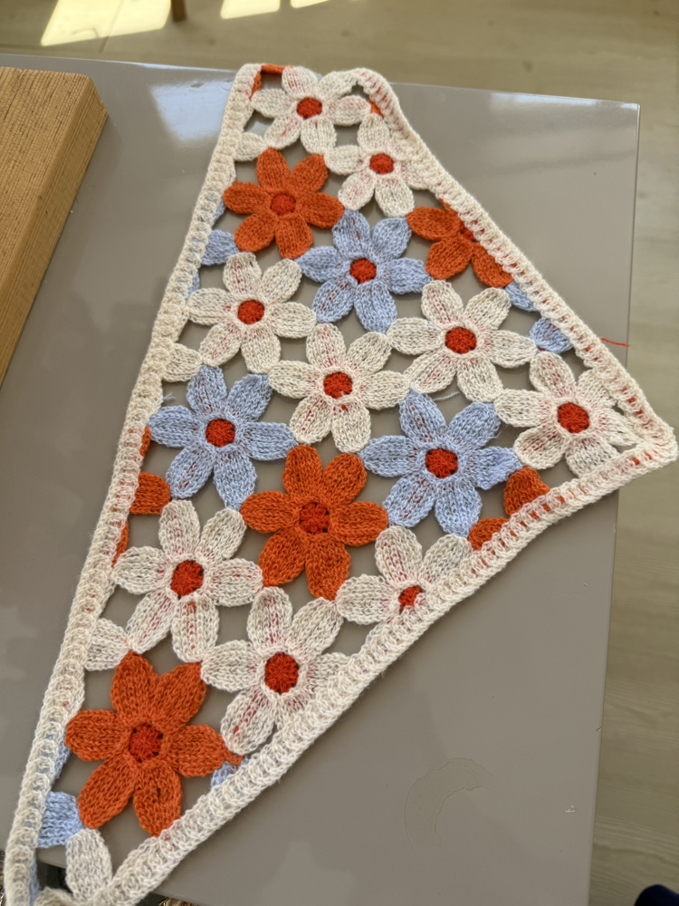 Turuncu Çiçek Bandana 