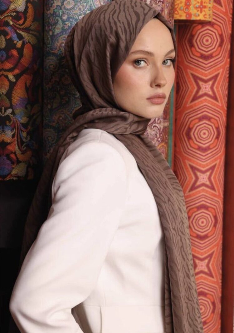 Zebra Desen Şal Bademi