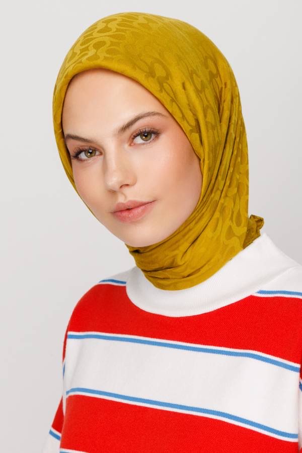 Bloom Desen Eşarp Safran