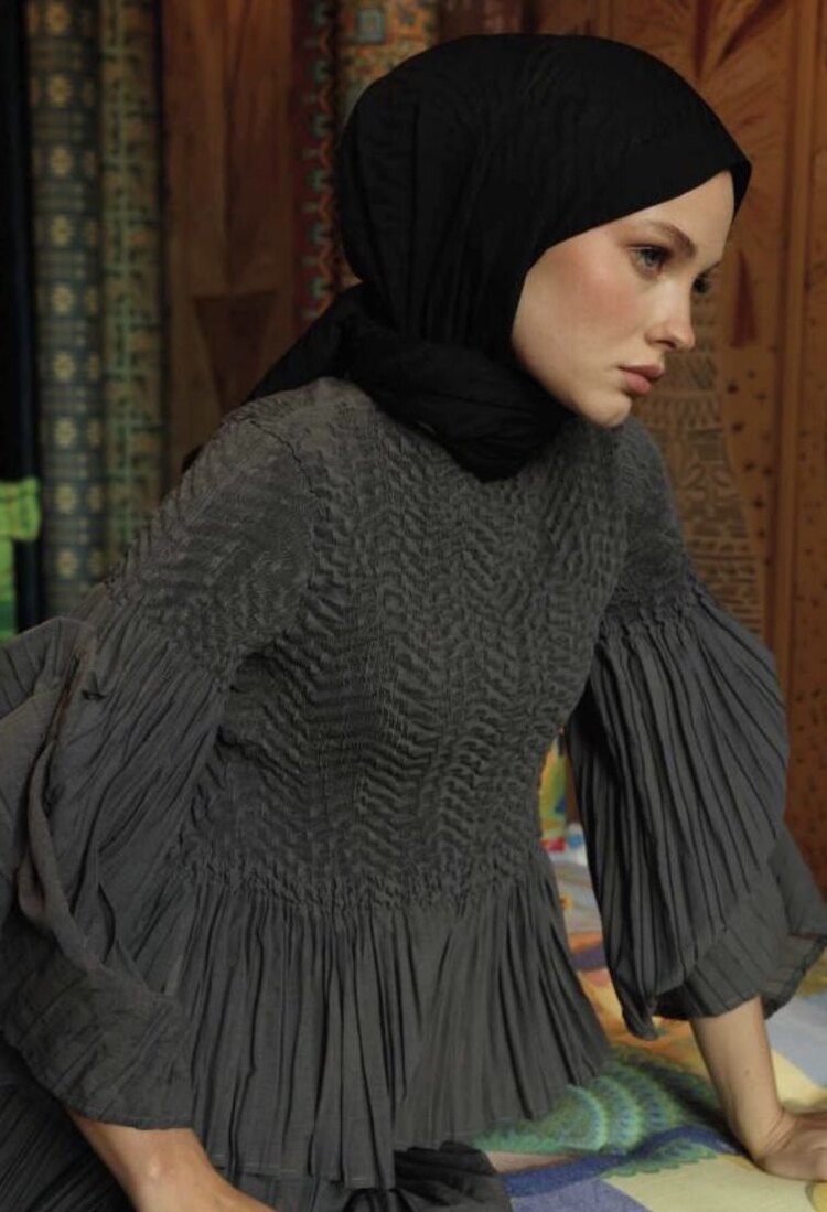 Zebra Desen Şal Siyah