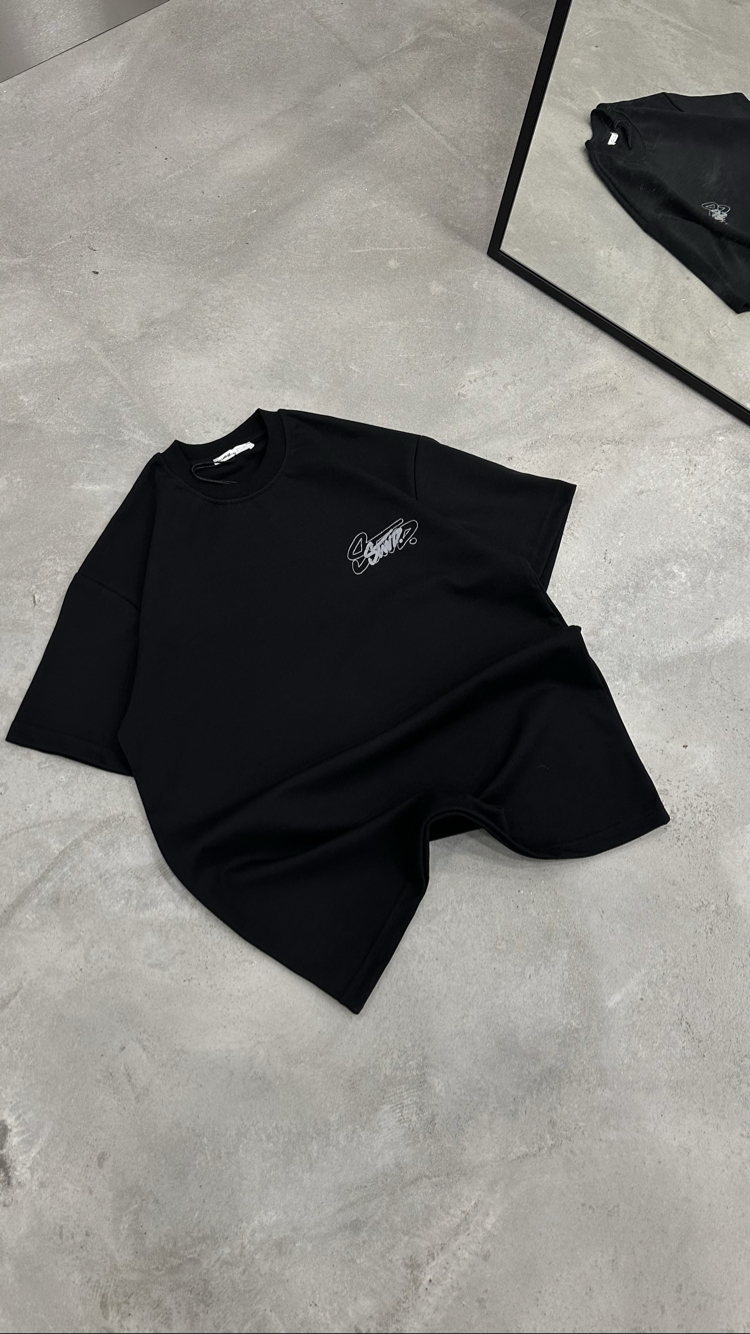 STWD Baskı - Nakış T-Shirt (Siyah)