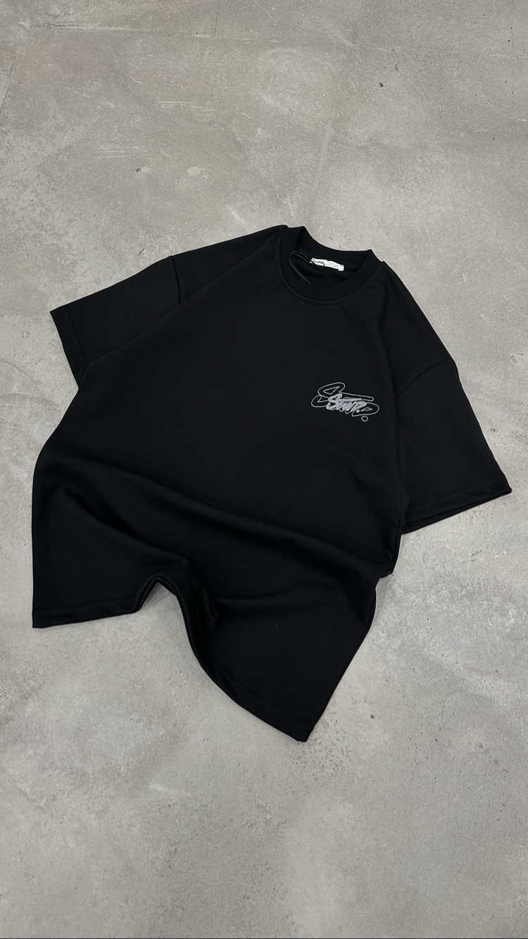 STWD Baskı - Nakış T-Shirt (Siyah)