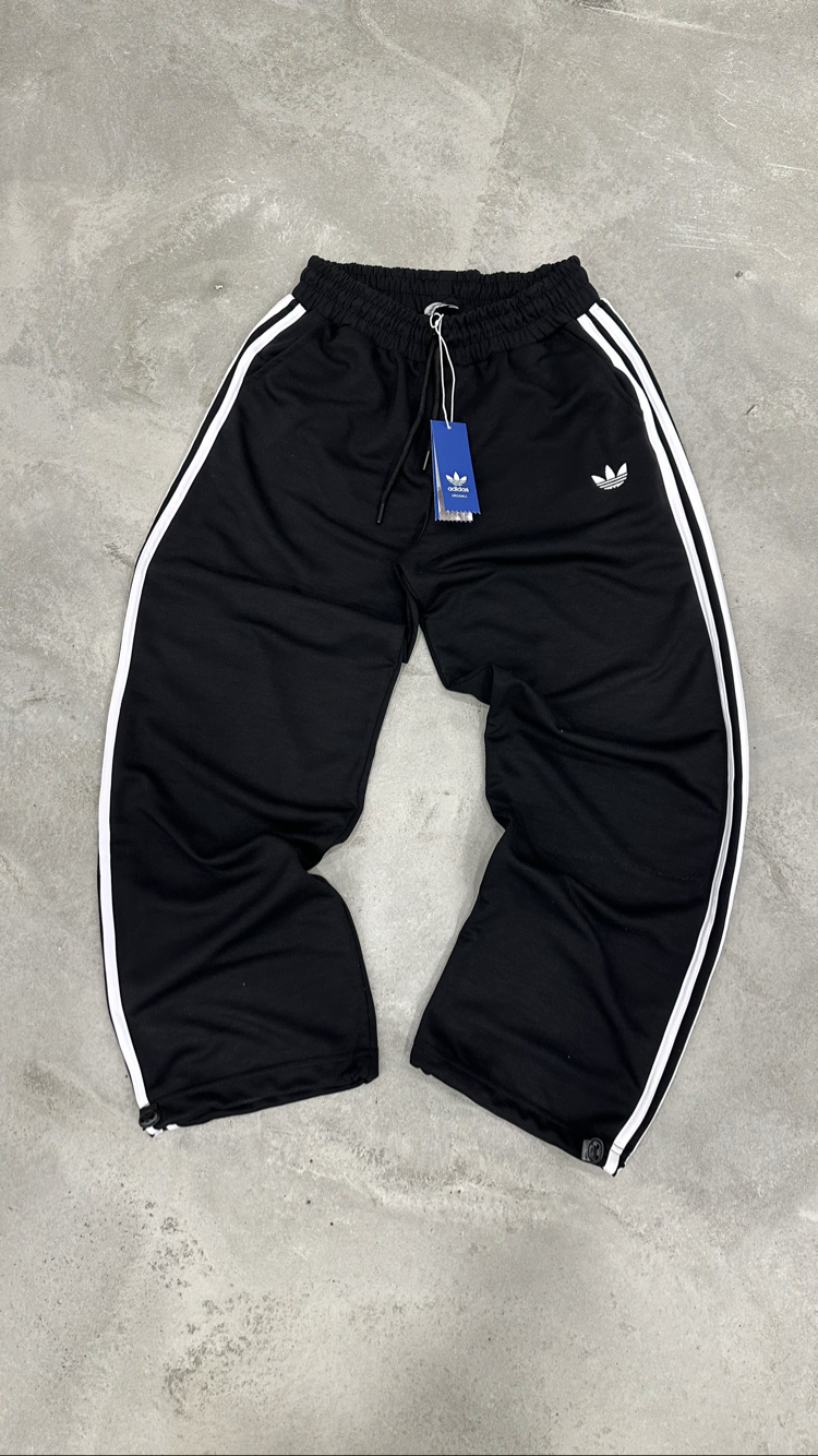 Adidas Yazlık Baggy Nakış Çizgi Detay (Siyah)