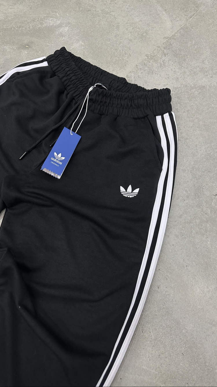 Adidas Yazlık Baggy Nakış Çizgi Detay (Siyah)
