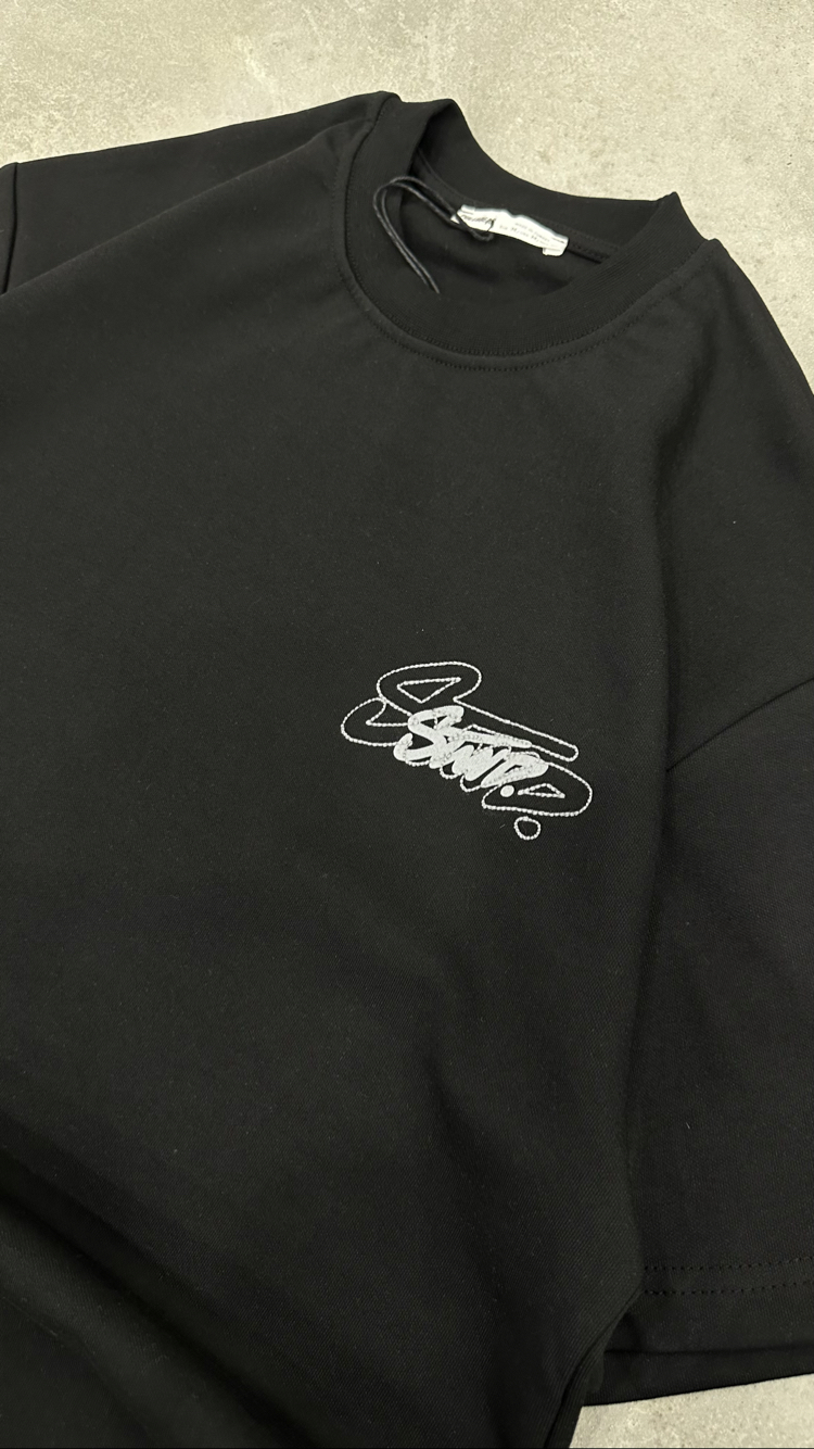 STWD Baskı - Nakış T-Shirt (Siyah)